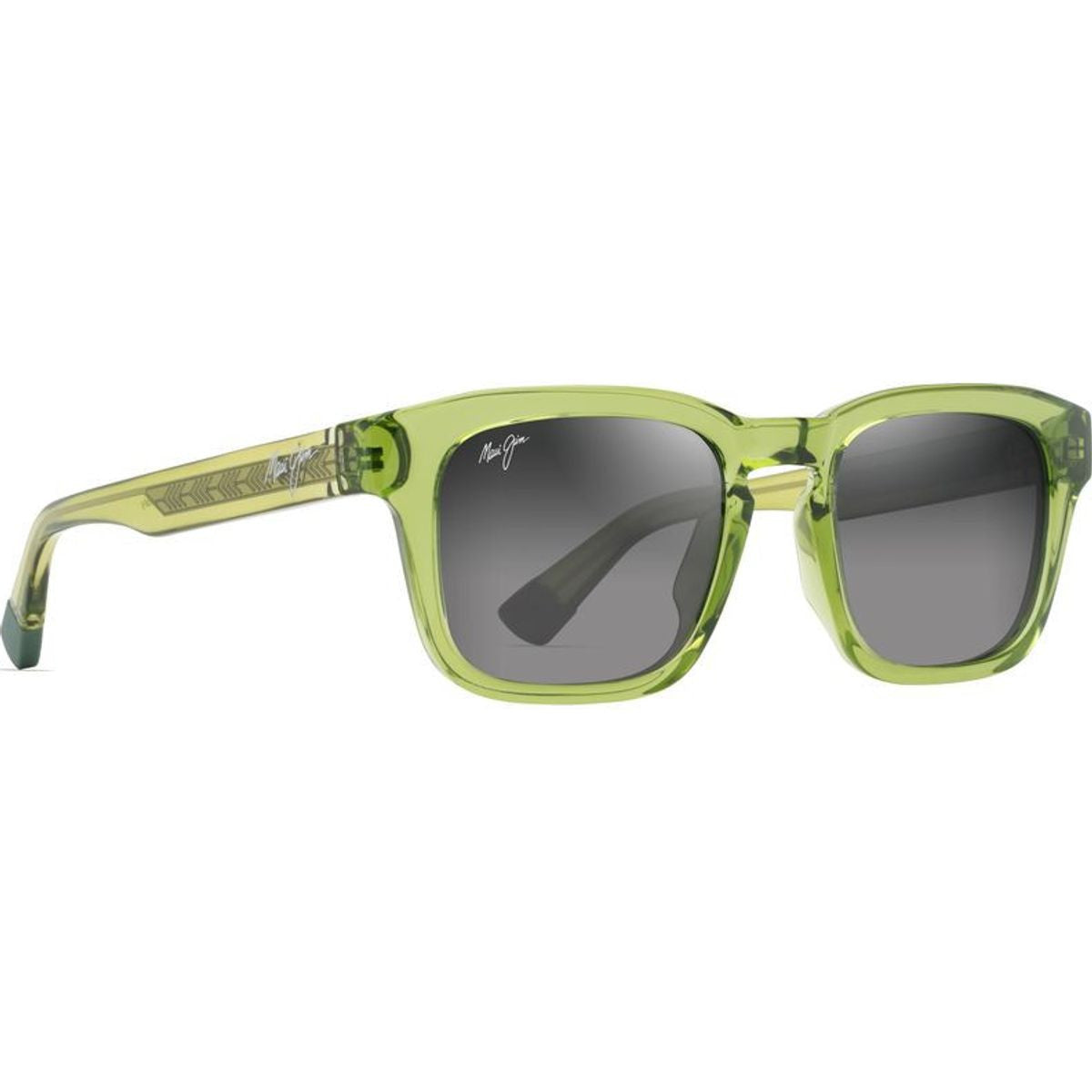 Maluhia, Shiny Transparent Grass Green/Neutral Grey Polarised Glass Lenses