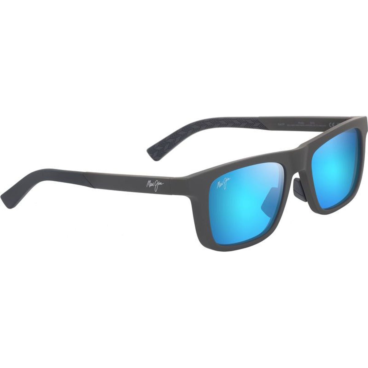 Moaka, Matte Solid Grey/Blue Hawaii Polarised Glass Lenses