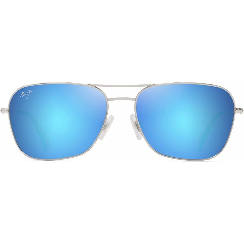 Na'auao, Shiny Silver/Blue Hawaii Polarised Lenses