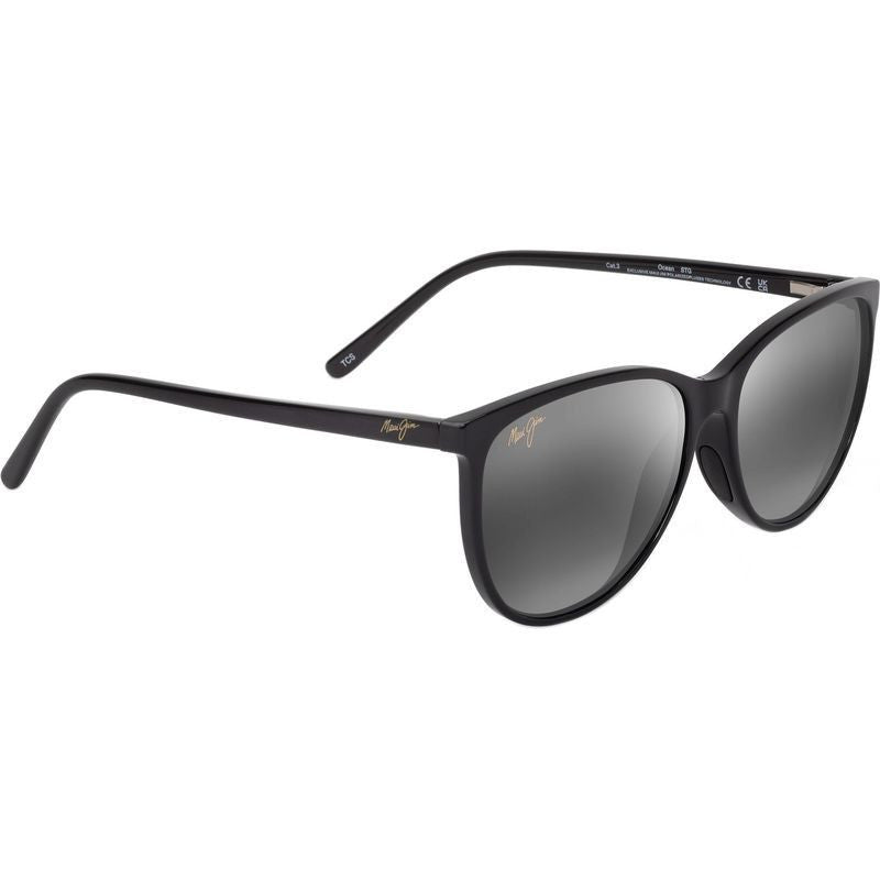 Ocean, Shiny Black/Neutral Grey Polarised Glass Lenses