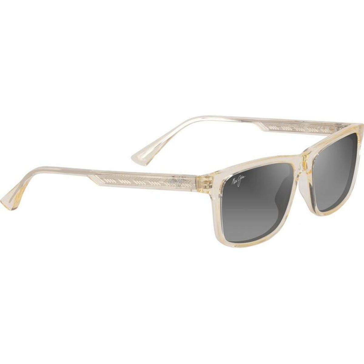 Okina, Shiny Transparent Light Yellow/Neutral Grey Polarised Glass Lenses