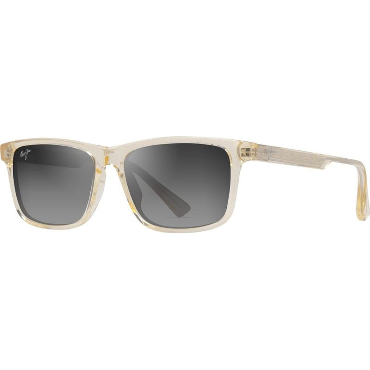Okina, Shiny Transparent Light Yellow/Neutral Grey Polarised Glass Lenses