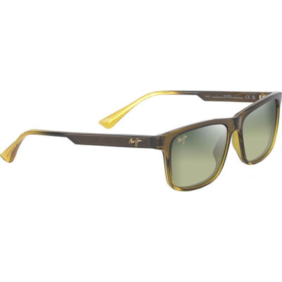 Okina, Shiny Transparent Green/Maui HT Polarised Glass Lenses