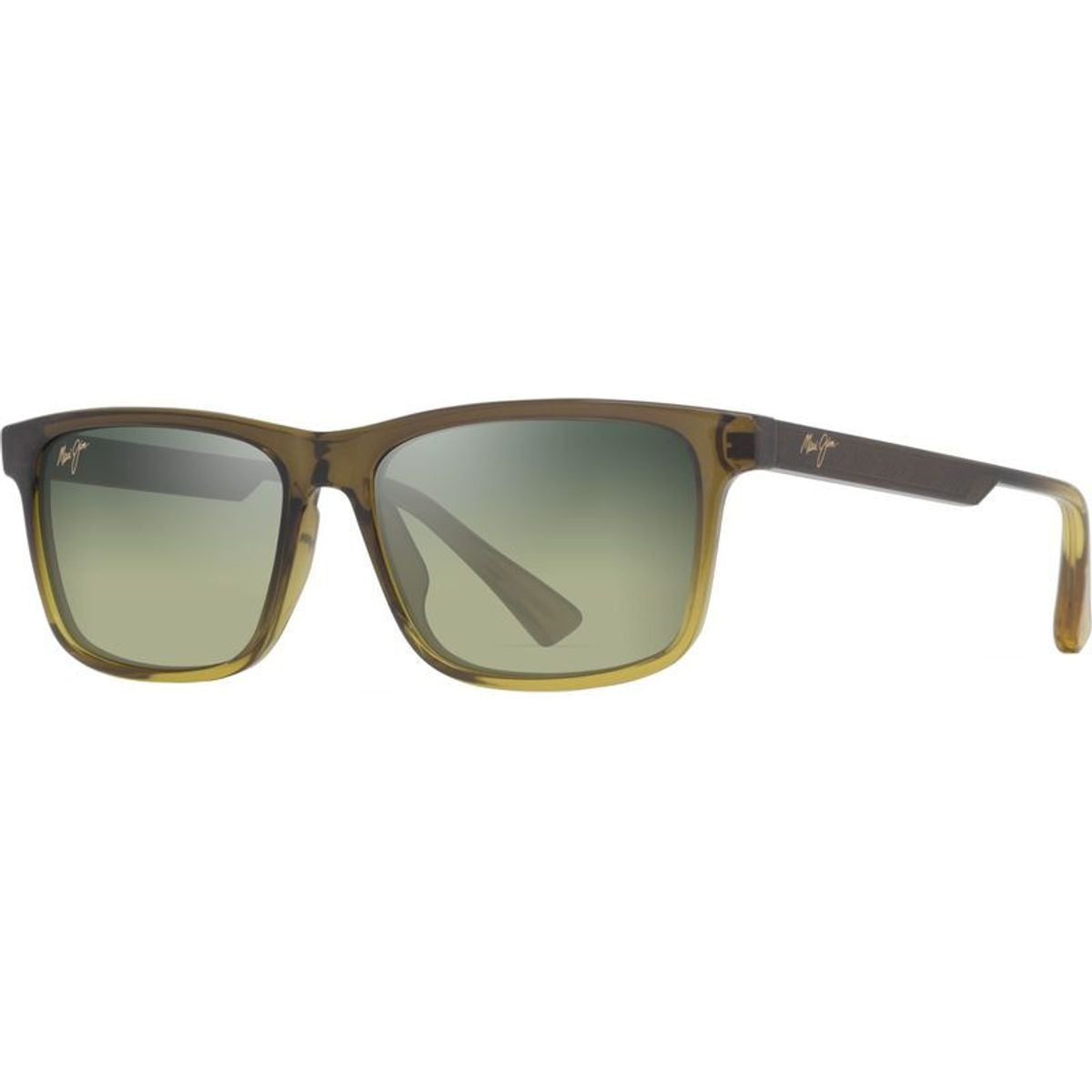 Okina, Shiny Transparent Green/Maui HT Polarised Glass Lenses