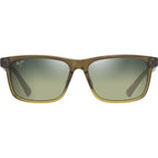 Okina, Shiny Transparent Green/Maui HT Polarised Glass Lenses