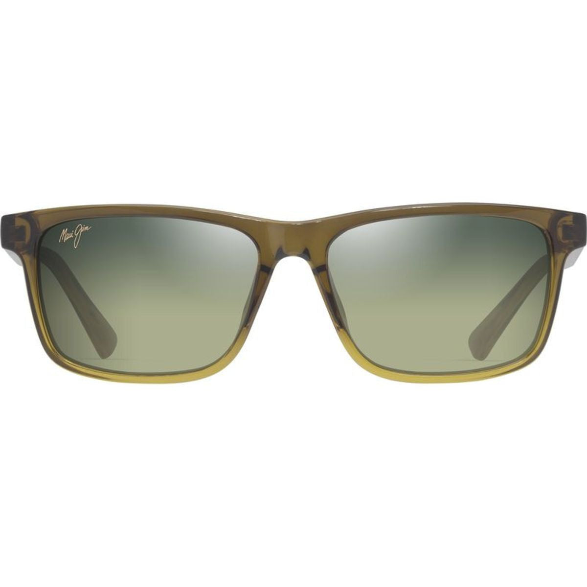 Okina, Shiny Transparent Green/Maui HT Polarised Glass Lenses