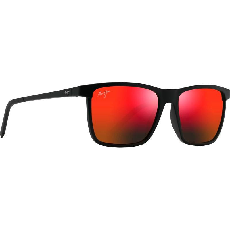 One Way, Matte Black/Hawaii Lava Glass Polarised Lenses