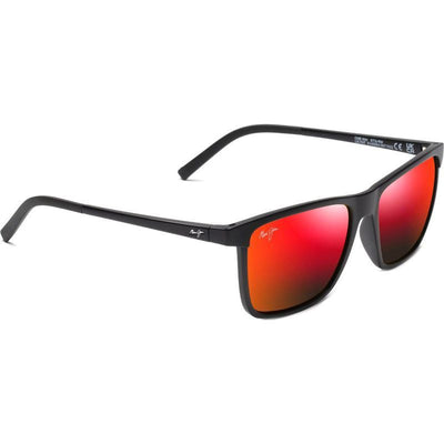 One Way, Matte Black/Hawaii Lava Glass Polarised Lenses