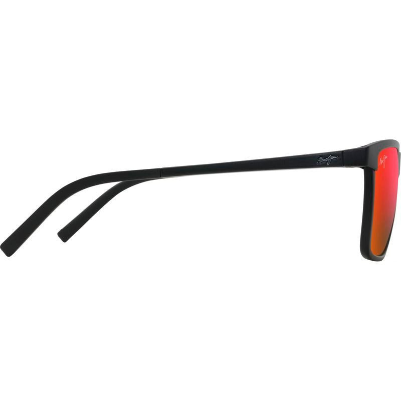 One Way, Matte Black/Hawaii Lava Glass Polarised Lenses