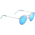 Pukaua, Shiny Silver/Blue Hawaii Polarised Lenses