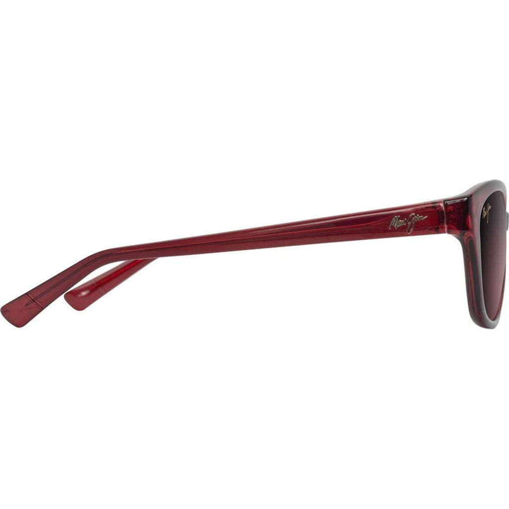Punono, Shiny Transparent Burgundy/Maui Rose Polarised Glass Lenses