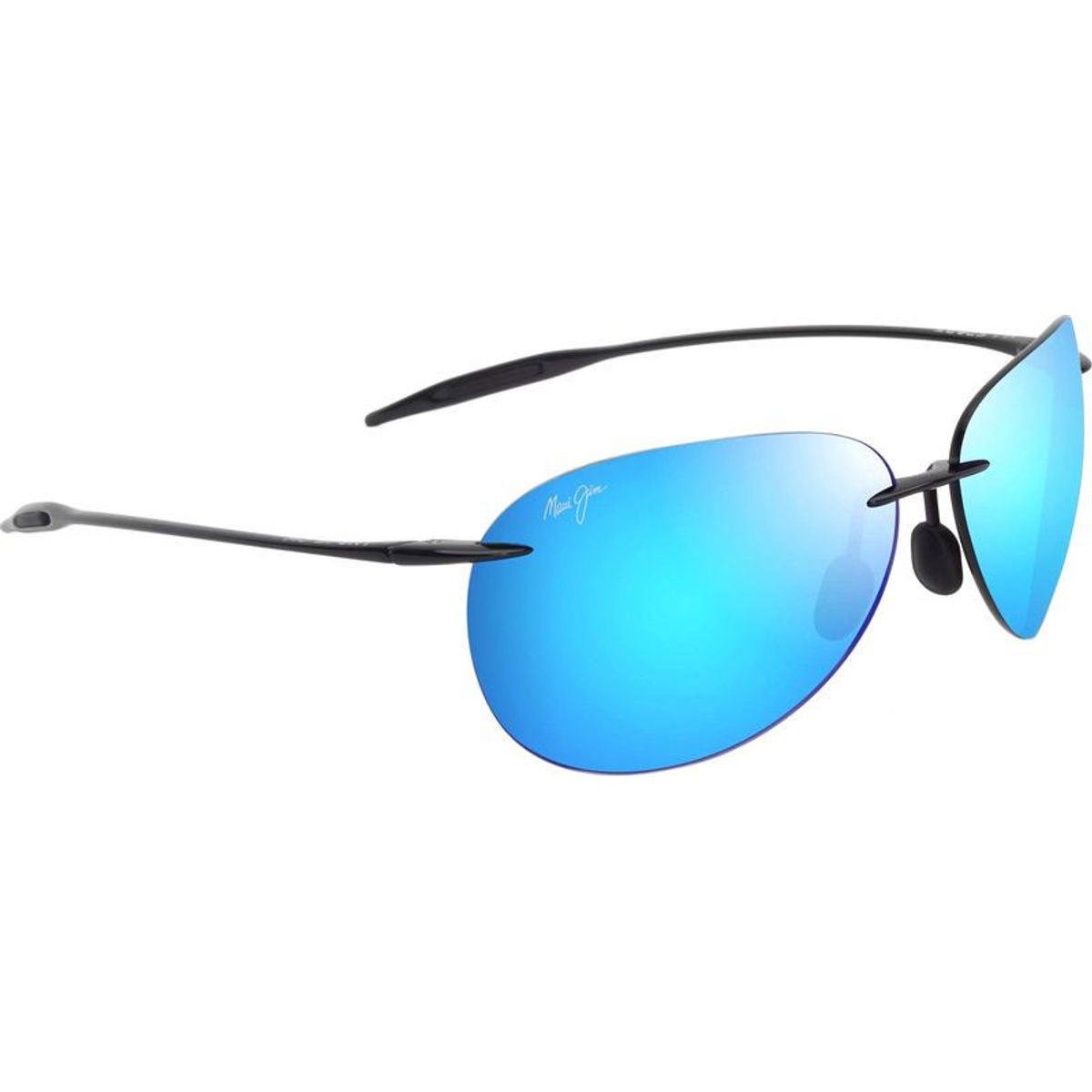 Sugar Beach, Shiny Black/Blue Hawaii Polarised Lenses
