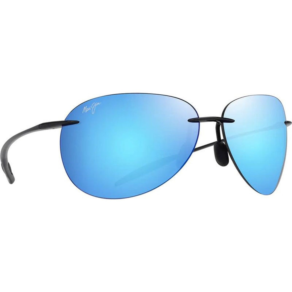 Sugar Beach, Shiny Black/Blue Hawaii Polarised Lenses