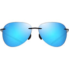 Sugar Beach, Shiny Black/Blue Hawaii Polarised Lenses