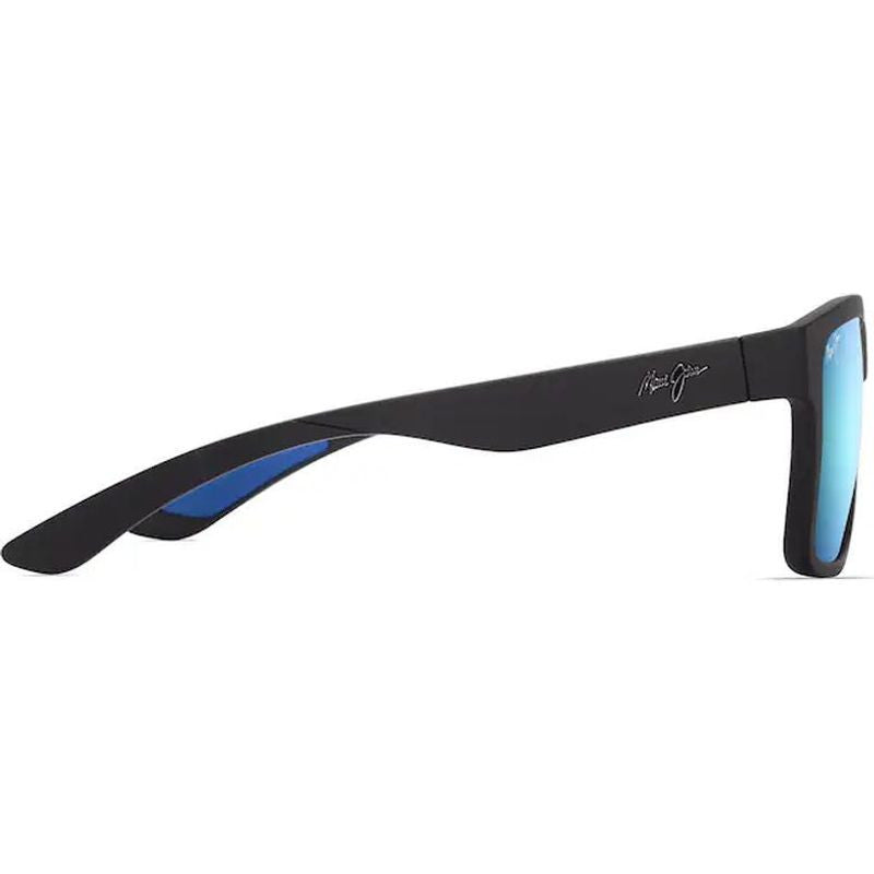 The Flats, Matte Black/Blue Hawaii Glass Polarised Lenses