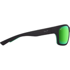 'Ano Nui, Matte Black and Green/Maui Green Mirror Glass Polarised Lenses