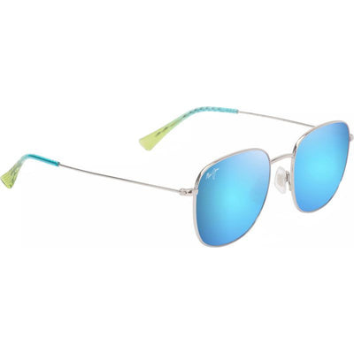 'Olali Alt Fit, Shiny Silver/Blue Hawaii Polarised Lenses