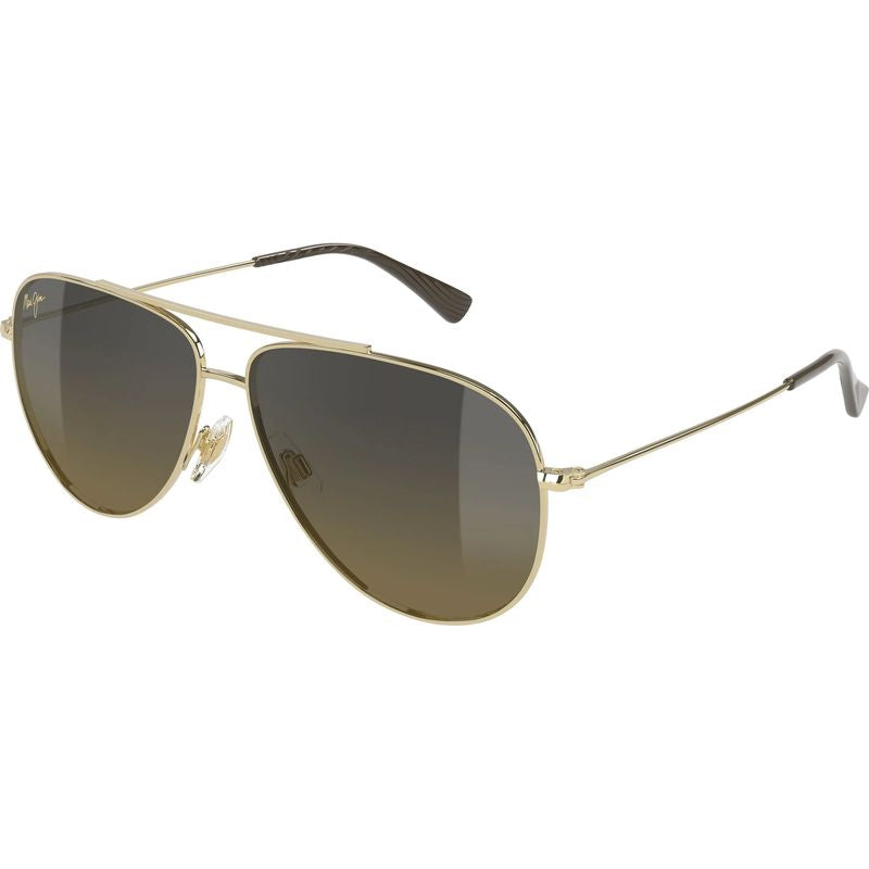 Maui Jim Hau'oli Shiny Light Gold HCL Bronze Gradient Polarised Angle