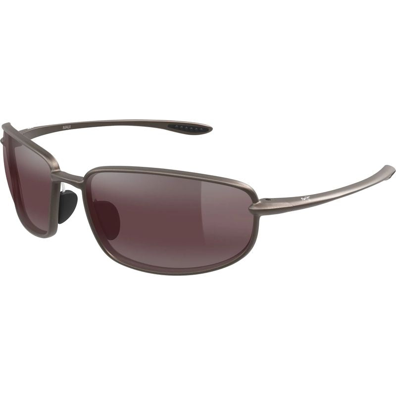 Maui Jim Ho'okipa Ultra R Lite Matte Metallic Stone Brown Maui Rose Polarised Angle