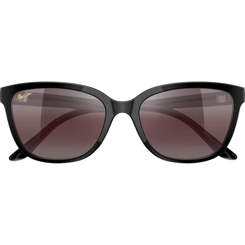 Maui Jim Honi Shiny Black Maui Rose Polarised Glass Front