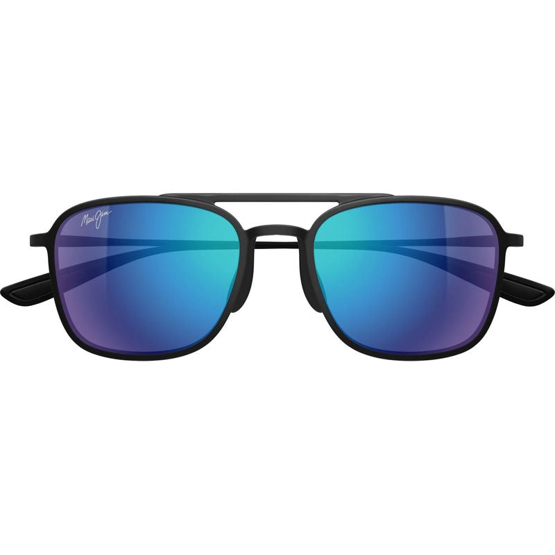 Maui Jim Keokea Matte Black Blue Hawaii Polarised Front