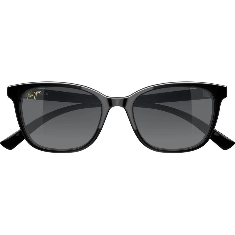 Maui Jim Kukaulani Shiny Black Neutral Grey Polarised Glass Front