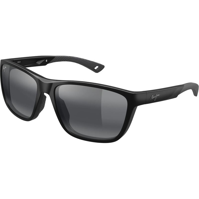 Maui Jim Makoi Matte Black Neutral Grey Polarised Glass Angle