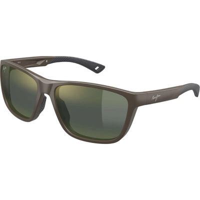 Maui Jim Makoi Matte Solid Brown Maui HT Polarised Glass Angle