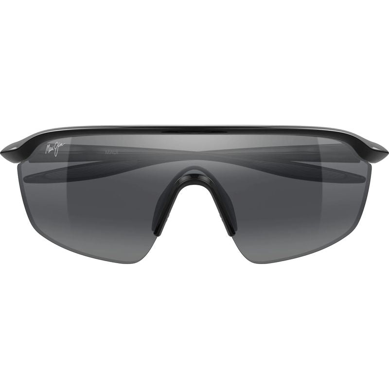 Maui Jim Miona Alt Fit Shiny Black Neutral Grey Polarised Front