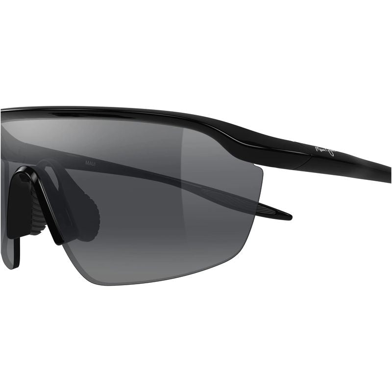 Maui Jim Miona Alt Fit Shiny Black Neutral Grey Polarised Side