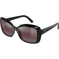 Maui Jim Orchid Shiny Black Maui Rose Polarised Glass Angle