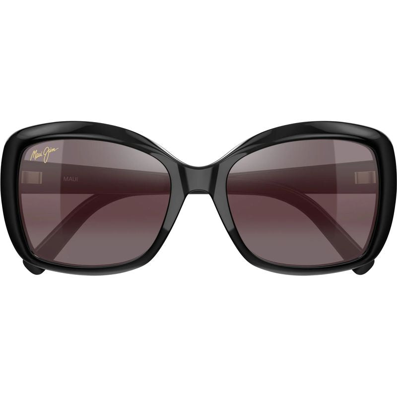 Maui Jim Orchid Shiny Black Maui Rose Polarised Glass Front