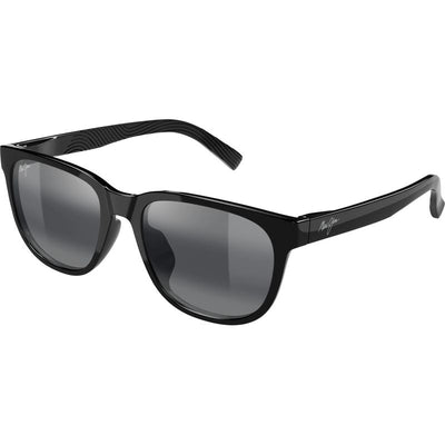 Maui Jim Pu'ali Alt Fit Shiny Black Neutral Grey Polarised Angle