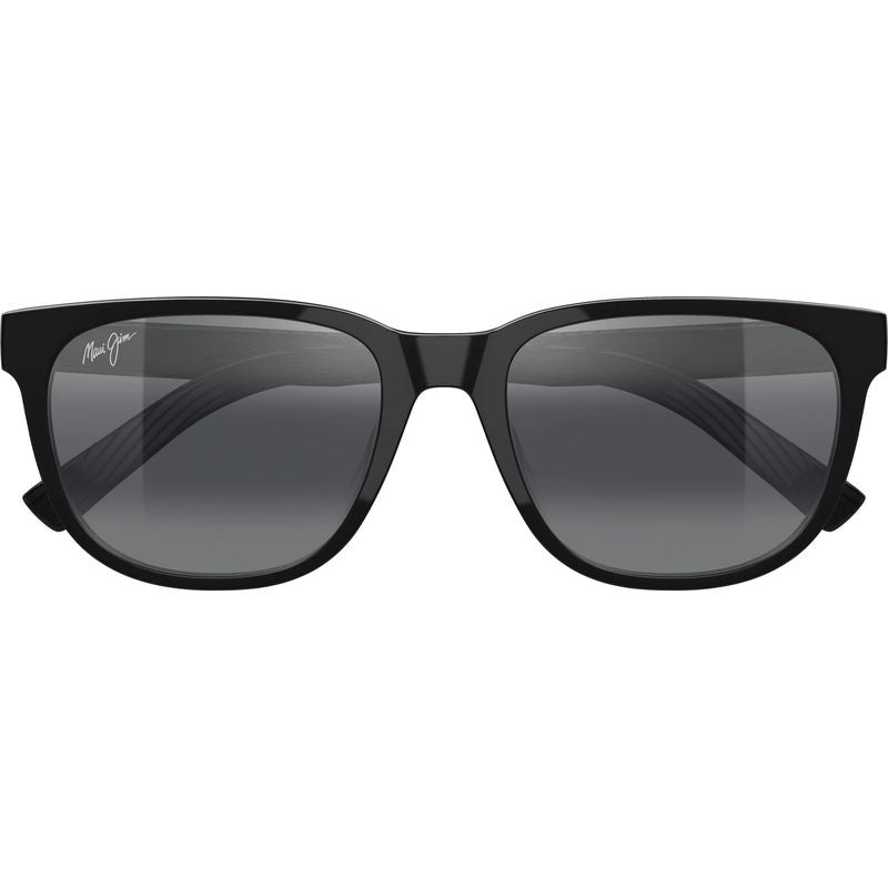 Maui Jim Pu'ali Alt Fit Shiny Black Neutral Grey Polarised Front
