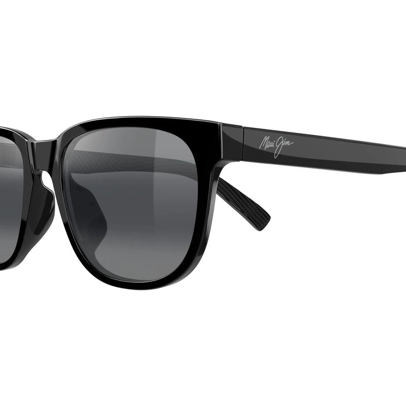 Maui Jim Pu'ali Alt Fit Shiny Black Neutral Grey Polarised Side