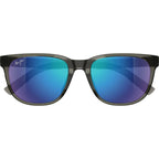 Maui Jim Pu'ali Alt Fit Transparent Dark Grey Blue Hawaii Polarised Front