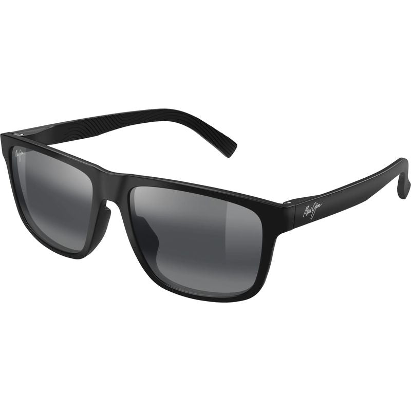 Maui Jim Pu'ali Matte Black Neutral Grey Polarised Angle