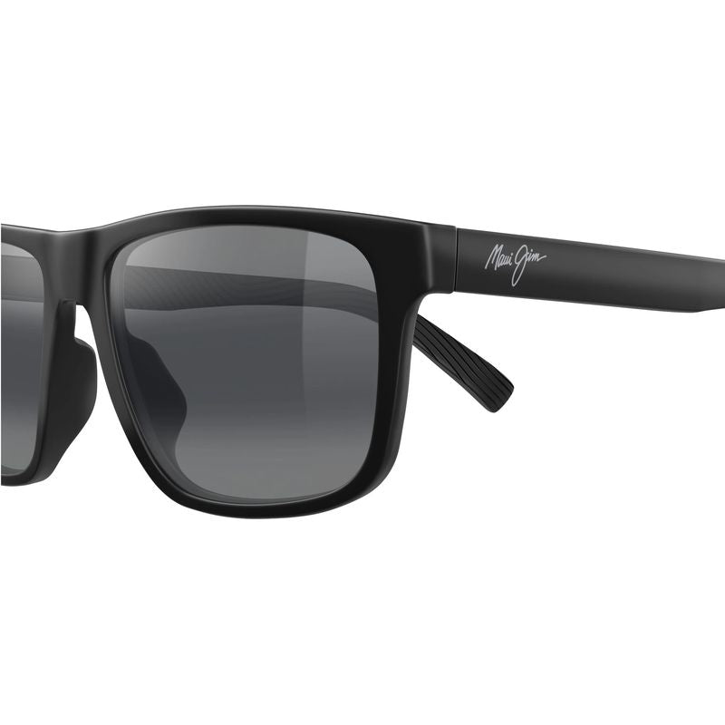 Maui Jim Pu'ali Matte Black Neutral Grey Polarised Side
