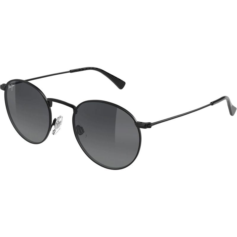 Maui Jim Pukaua Matte Black Varnish Neutral Grey Gradient Polarised Angle