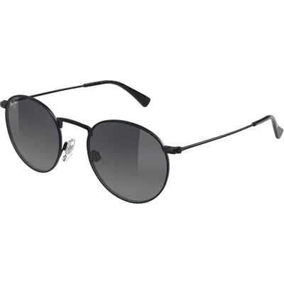 Maui Jim Pukaua Matte Black Varnish Neutral Grey Gradient Polarised Angle
