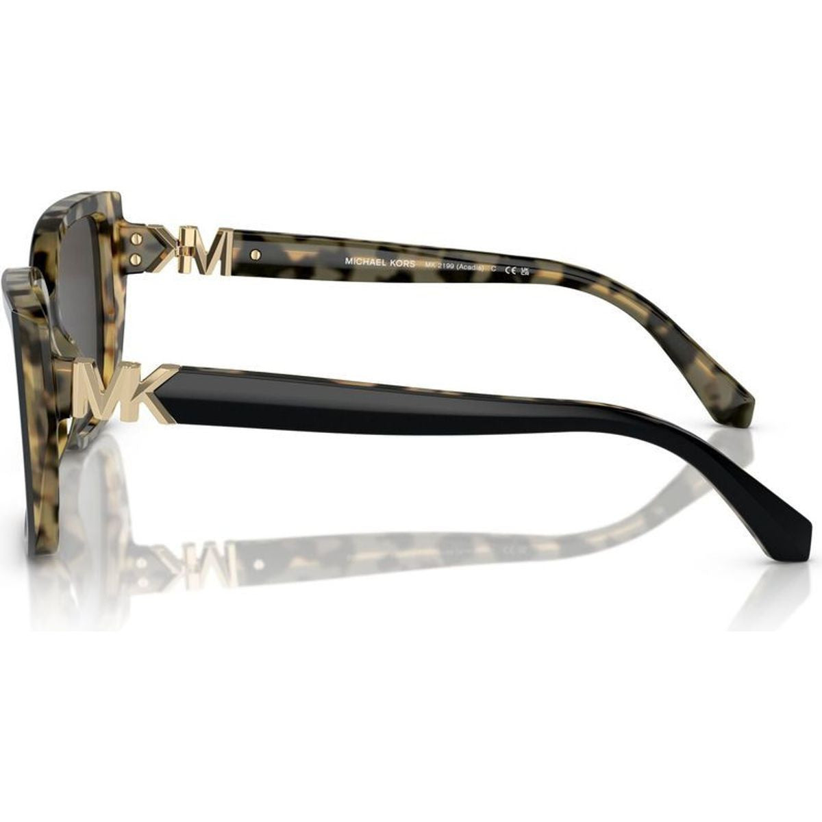 Acadia MK2199, Bi-Layer Black and Amber Tortoise/Dark Grey Lenses 55 Eye Size
