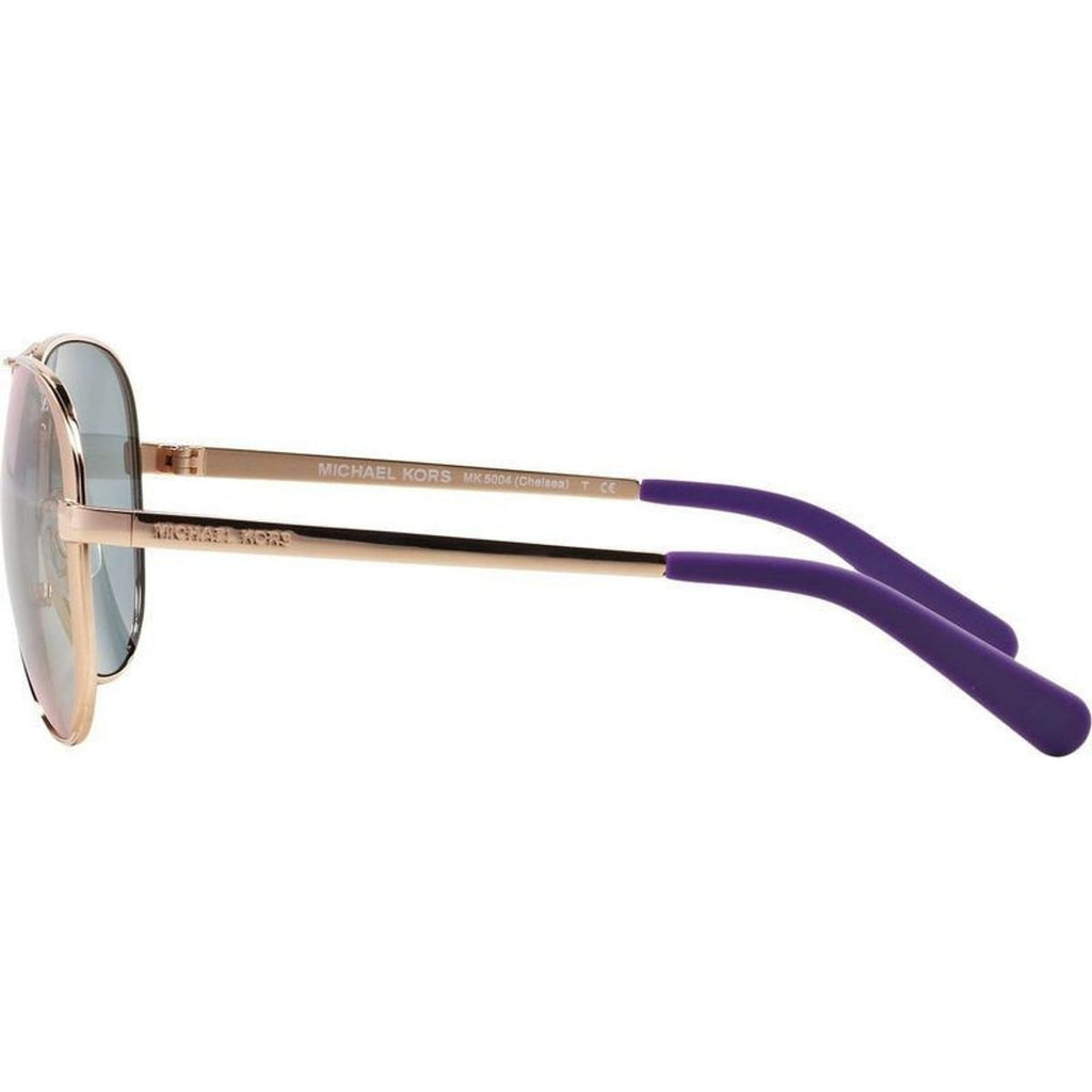 Chelsea MK5004, Rose Gold Tone/Purple Mirror Lenses