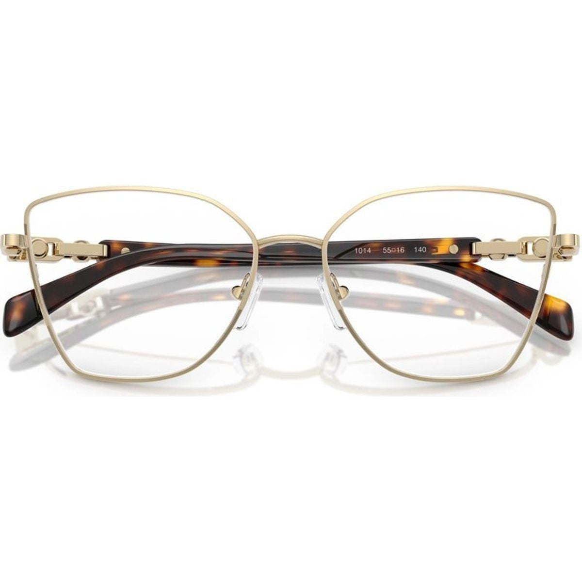 Nikki Beach MK3090, Shiny Light Gold/Clear Lenses 53 Eye Size