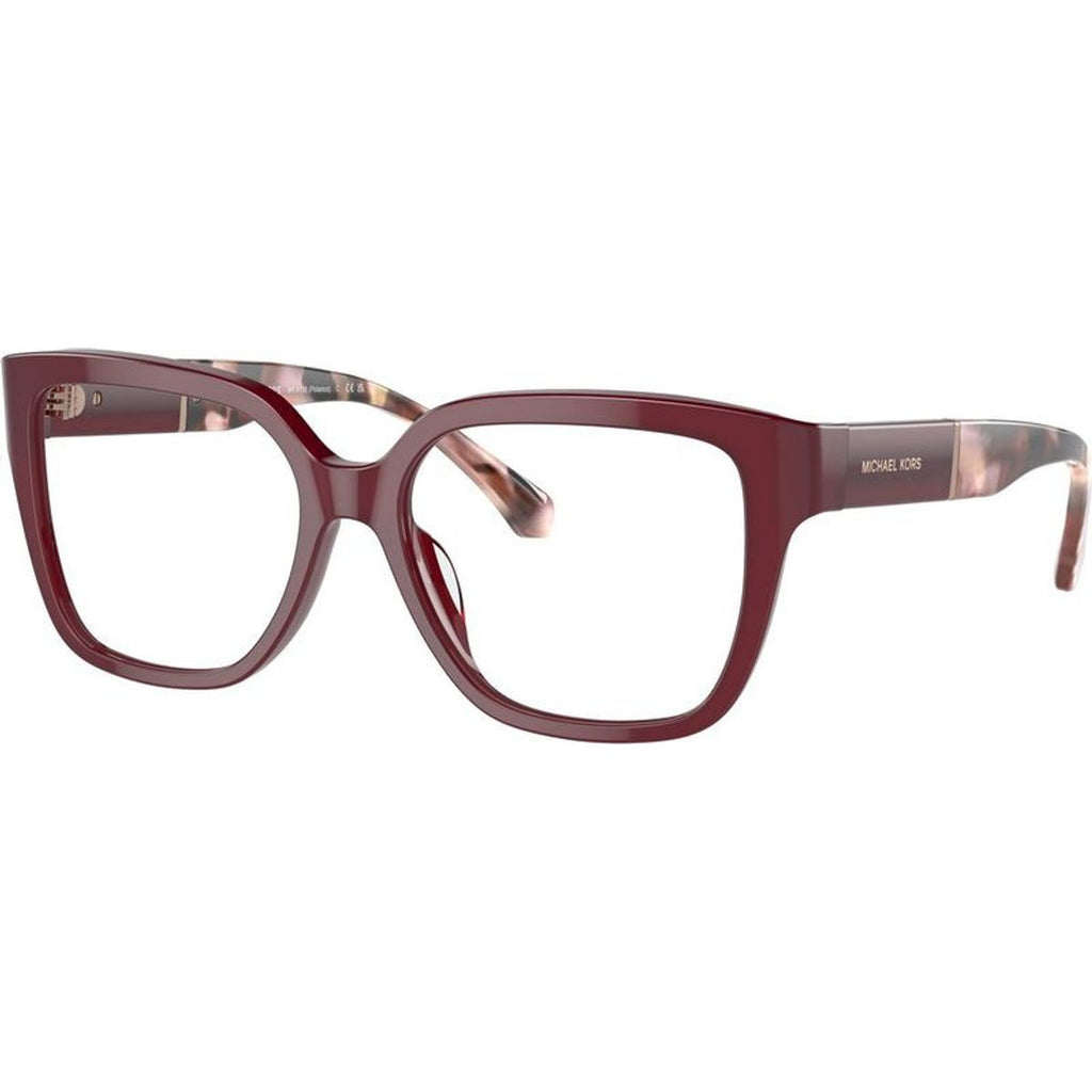 Polanco MK4112, Dark Red Transparent/Clear Lenses 54 Eye Size