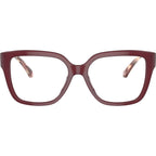 Polanco MK4112, Dark Red Transparent/Clear Lenses 54 Eye Size