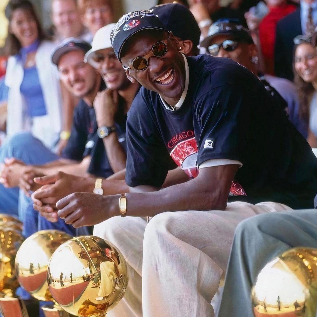 Michael Jordan wearing Oakley sunglasses