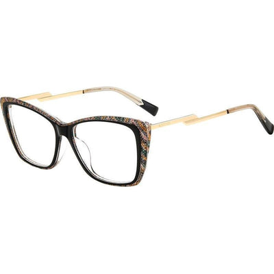 MIS 0166/G, Black Green Pattern/Clear Lenses