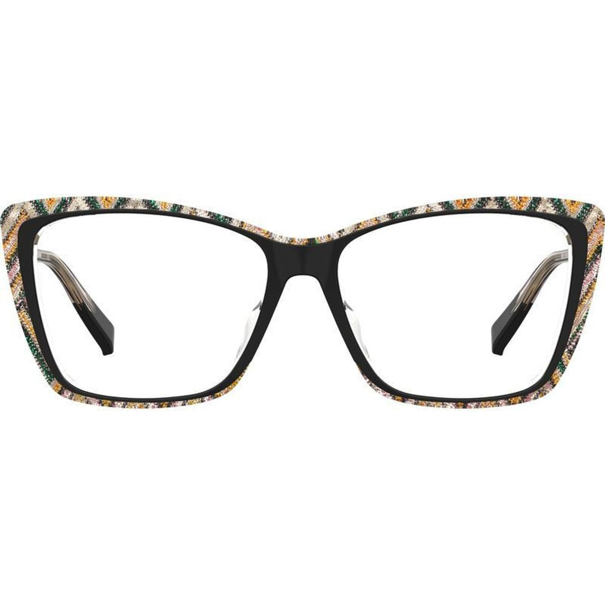 MIS 0166/G, Black Green Pattern/Clear Lenses