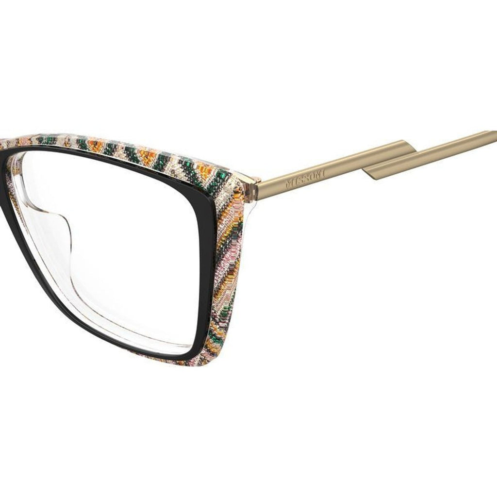 MIS 0166/G, Black Green Pattern/Clear Lenses