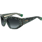 MIS0001/S, Green Pattern/Dark Grey Gradient Lenses
